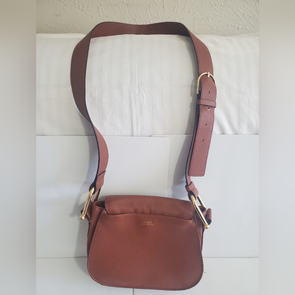 Vince Camuto Leather saddle bag @ Brown